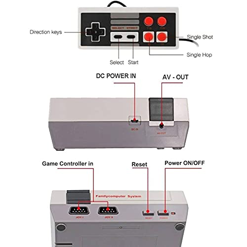 Retro Game Console,Classic Game System Built in 620 Games and 2 Classic Controllers,AV Output Plug and Play Video Games