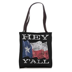 funny texas hey y’all yall sassy texan southern south tote bag