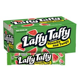 laffy taffy stretchy and tangy candy, watermelon, 1.5 ounce(pack of 24)