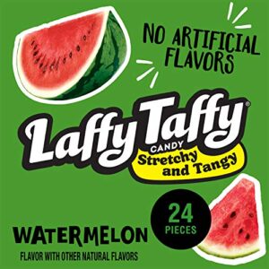 Laffy Taffy Stretchy and Tangy Candy, Watermelon, 1.5 Ounce(Pack of 24)