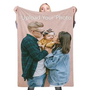custom blanket with photos and text personalized soft picture throw blanket for baby, best friend mother father valentine’s day (30″x40″)