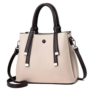 ziming® fashion handbag large capacity tote bag top handle handbag shoulder bag-white