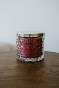 gold canyon™ – pomegranate scented candle, three-wick, heritage diamond-cut glass jar, new & improved look 2022