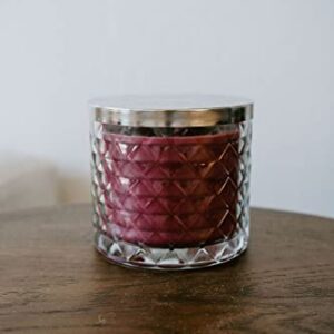 Gold Canyon™ - Pomegranate Scented Candle, Three-Wick, Heritage Diamond-Cut Glass Jar, New & Improved Look 2022