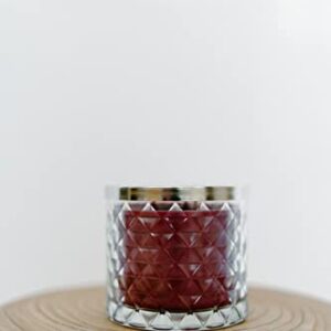 Gold Canyon™ - Pomegranate Scented Candle, Three-Wick, Heritage Diamond-Cut Glass Jar, New & Improved Look 2022