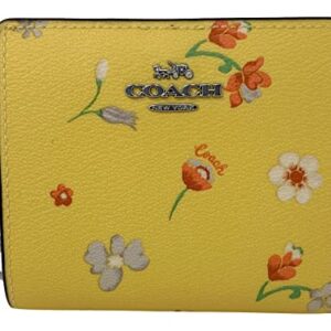 COACH Snap Wallet in Mystical Floral Print Yellow Style No C8703
