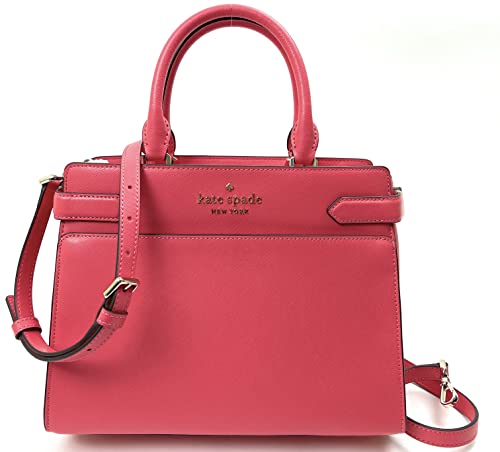 Kate Spade New York Staci Medium Saffiano Leather Satchel Purse (Watermelon)