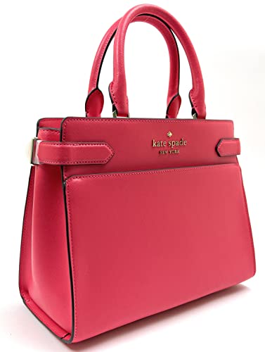 Kate Spade New York Staci Medium Saffiano Leather Satchel Purse (Watermelon)