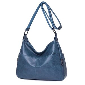 sulcet crossbody bag for women leather multi pockets shoulder purse lightweight travel satchel purse