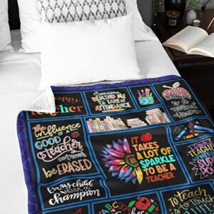 Teacher Gifts, Teacher Gifts for Women, Teacher Appreciation Gifts Blankets 60"x50", Teacher Christmas Valentine Gift, Mentor Gift Ideas, Best Teacher Gifts for Teacher on Birthday Teachers' Day