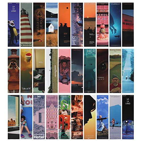 Dizdkizd Classic Movie Theme Paper Bookmarks for Book Lovers, Bookmark for Gifting Collecting, Reading Present - 30PCS