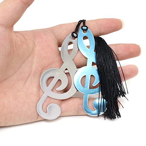 Honbay 20PCS Metal Musical Notes Bookmarks with Tassel Music Party Favors Gifts for Wedding School Office Supplies or Book Lovers