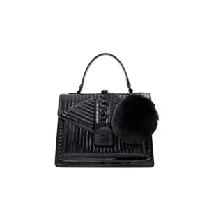 aldo women’s jerilini top handle bag, black/black