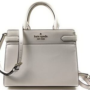 Kate Spade New York Staci Medium Saffiano Leather Satchel Purse (Parchment)