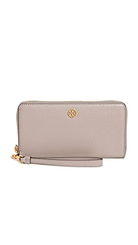 Tory Burch Women's Robinson Zip Continental Wallet, Grey Heron, One Size