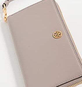 Tory Burch Women's Robinson Zip Continental Wallet, Grey Heron, One Size