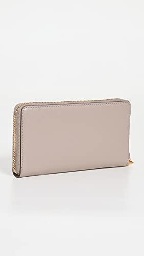 Tory Burch Women's Robinson Zip Continental Wallet, Grey Heron, One Size