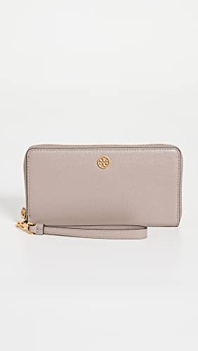 Tory Burch Women's Robinson Zip Continental Wallet, Grey Heron, One Size