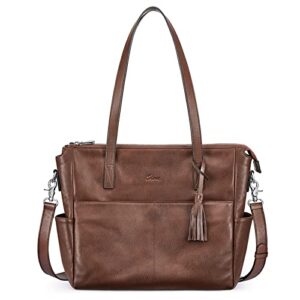 s-zone genuine leather tote bag for women large shoulder handbags crossbody purses work