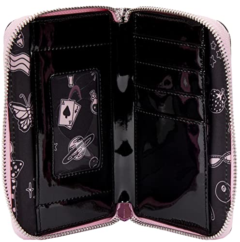 Loungefly Women's Valfre Tattoo Allover Print Zip-Around Wallet