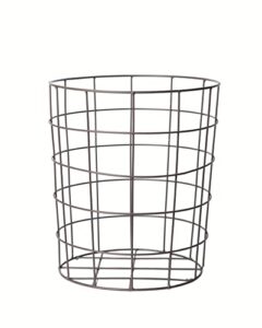 porto boutique round wire basket for blankets. storage your toys. cool designed metal round storage bin. large metal basket for organized pantries. round iron basket to decorate your bedroom – small