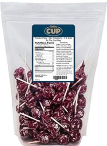 tootsie pops – red raspberry – 4 lb bulk by the cup bag