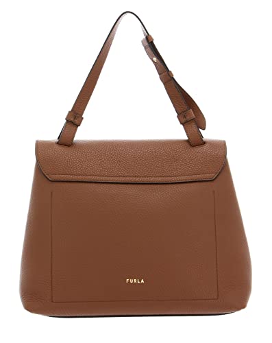 Furla Women's Cognac Leather Primula Large Top Handle Tote Handbag