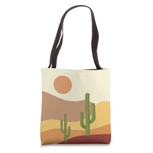 cute desert cactus terracotta southwestern aesthetic boho tote bag
