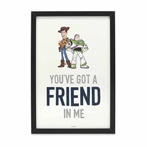 open road brands disney pixar toy story you’ve got a friend in me woody and buzz framed wall decor – cute toy story picture
