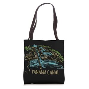panama canal souvenir for travelers, tourist, traveler tote bag