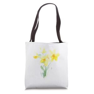 yellow daffodils tote bag