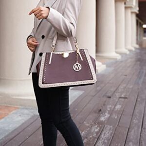 MKF Collection Crossbody Satchel bags for Women, Pu Leather Shoulder PocketBook Handbag Lady Top Handle Purse