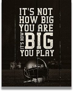 football inspirational wall art for boys, kids room, family or game room, man cave, den – teen room decor – home decor gift for sports fans, football players – 8×10 unframed print