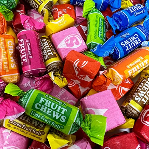 Holiday Special Chewy Fruit Candy Assortment - 11 lb - Original Starburst and Tootsie Roll Fruit Chews - Chewy Fruity Soft Candy Bundle Bulk Variety Mix - Individually Wrapped, 172 oz.