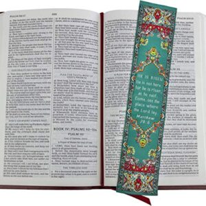 He is Risen, Woven Fabric Christian Easter Bookmark, Jesus is Alive Silky Soft Matthew 28:6 Flexible Bookmarker for Novels Books and Bibles, Traditional Turkish Woven Design, Memory Verse Gift