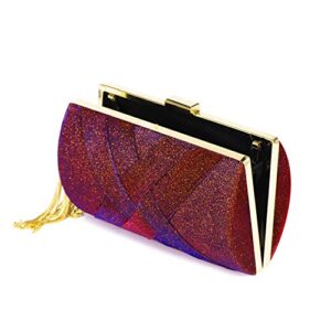 red sparkling evening purses for women