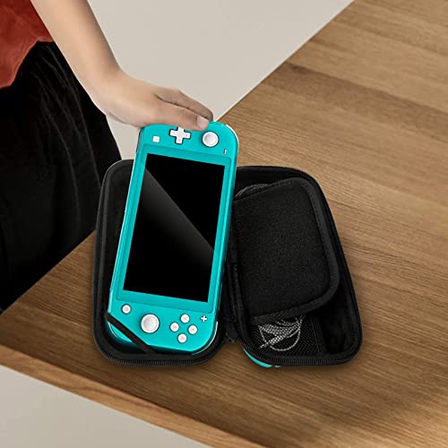 Carrying Case for Nintendo Switch lite - Shockproof Protective Hard Shell Storage Bag for Console and Accessories, Portable Travel Pouch Bag with 10 Game Card Slots - Blue