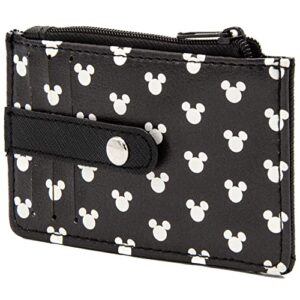 buckle-down women’s wallet id/card holder-mickey mouse head monogram black/white, 4.5″ x 3.0″