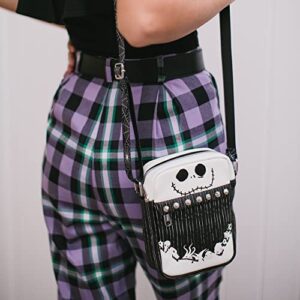 Buckle Down Disney Bag, Cross Body, Nightmare Before Christmas, Jack Skellington with Pinstripes, Vegan Leather