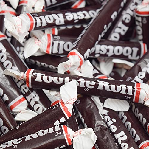 Tootsie Roll Chocolate Candy 3 Lbs. - Large Size Tootsie Roll Juniors- Soft & Chewy - Packaged By Snackadilly