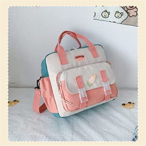 JELLYEA Kawaii Backpack Cute Tote Bag Girl School Crossbody Shoulder Bag with Kawaii Accessories Multi Purpose (Deep Pink)