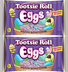 tootsie roll eggs easter candy basket filler 7.5oz (pack of 2)