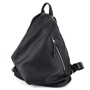 Camelia de Amour Women backpack purse Fashion Leather Rucksack medium size Nylon Rucksack (black/gold Hardware, 6.4L)