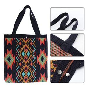 Bohemia Ethnic Style Bag Lady's Everyday Crossbody Shoulder Bags Women Tourist Handbag(black)