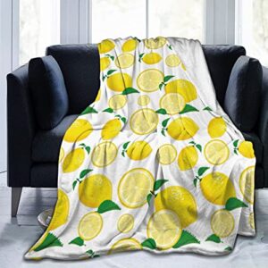 yamegoun lemon throw blankets premium micro fleece blanket for bed couch living room unisex lightweight for adults or boys girls 60 x 50 inches