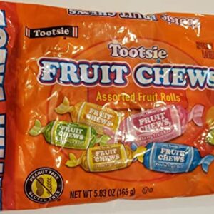 Tootsie Fruit Chews Extra Value Bag - Assorted Bag of Flavorful Fruit Rolls - 5.83oz (1 Bag)