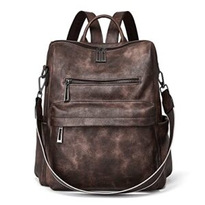 opage leather backpack purse for women fashion designer ladies shoulder bags travel backpack