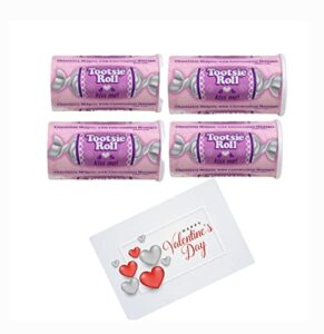 candy rific valentine’s tootsie roll kiss me banks, 4-oz. packs