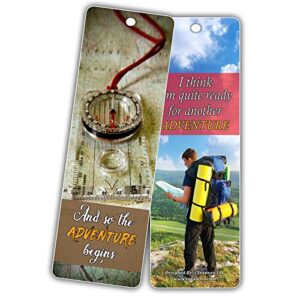 Creanoso Inspiring Wanderlust Adventurer’s Bookmarks (30-Pack) – Traveler’s Essential Reading Bookmarker Card Set – Bookmarks Collection Set for Men, Women, Adult, Teens