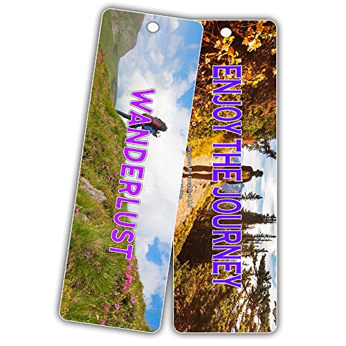 Creanoso Inspiring Wanderlust Adventurer’s Bookmarks (30-Pack) – Traveler’s Essential Reading Bookmarker Card Set – Bookmarks Collection Set for Men, Women, Adult, Teens